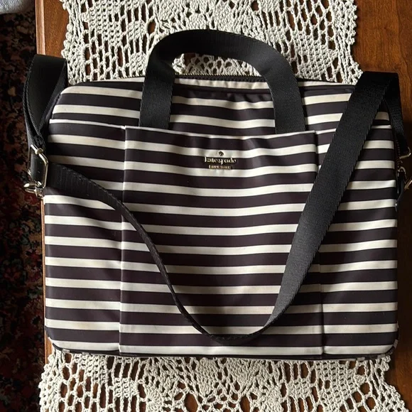 Kate Spade Black and White Laptop Bag - Picture 1 of 9